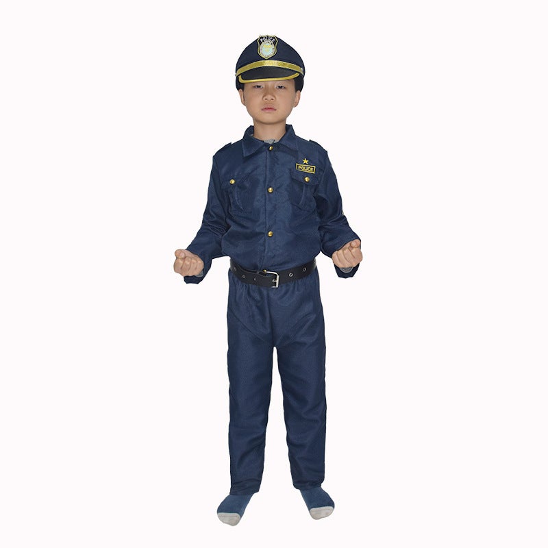 Children'S June 1 Police Uniform Police Officer Uniform Toy Suit Police Uniform Role Playing Traffic Police Performance Uniform - Image 4